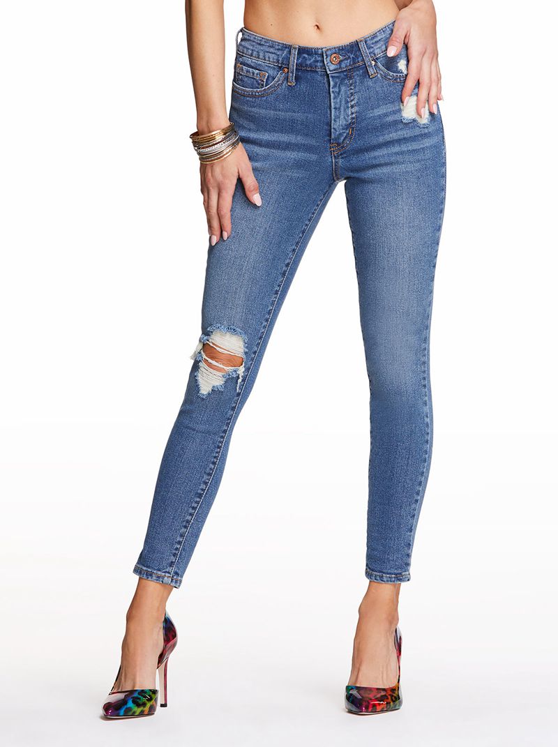 Calça Jeans Jessica Simpson Adored Ankle Sk Feminino Azuis | 52731PJUM