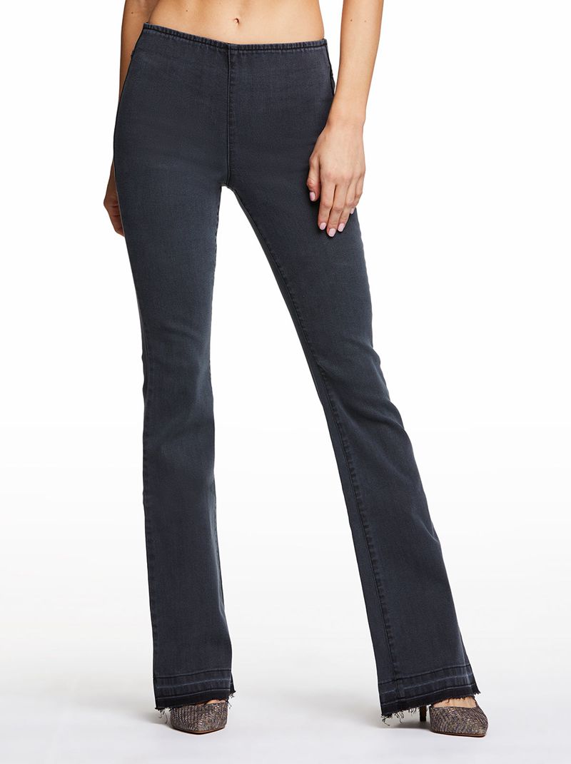 Calça Jeans Jessica Simpson Pull on Flare Feminino Pretas | 41736YHZP