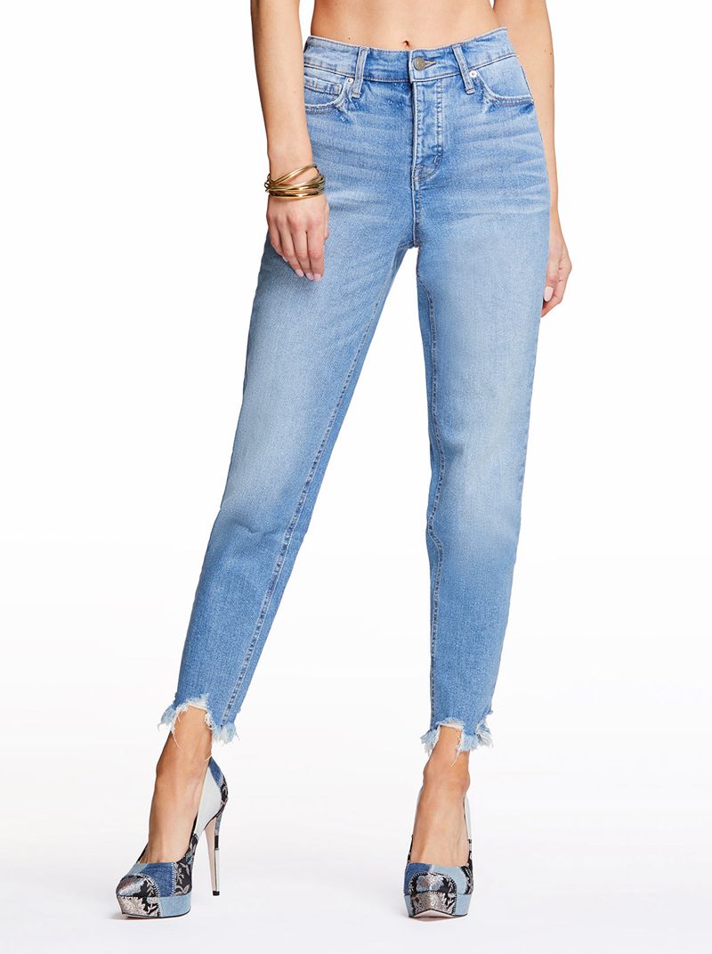 Calça Jeans Jessica Simpson Throwback Straight Feminino Azuis | 49732KCJY