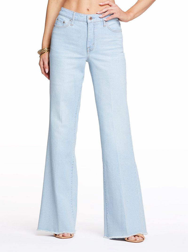 Calça Jeans Jessica Simpson True Love Largos Leg Feminino Azuis | 30517FXTD