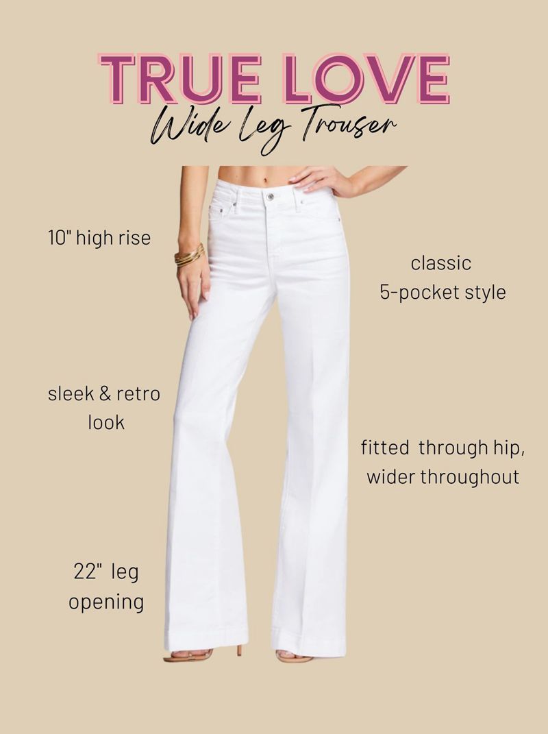 Calças Jessica Simpson True Love Largos Leg Feminino Branco | 95160HJQN