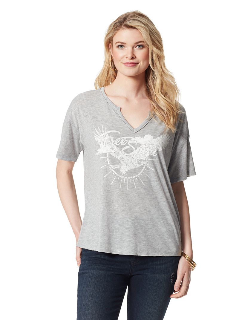 Camiseta Jessica Simpson Aitana Feminino Luz Cinzentas | 15403PYXK