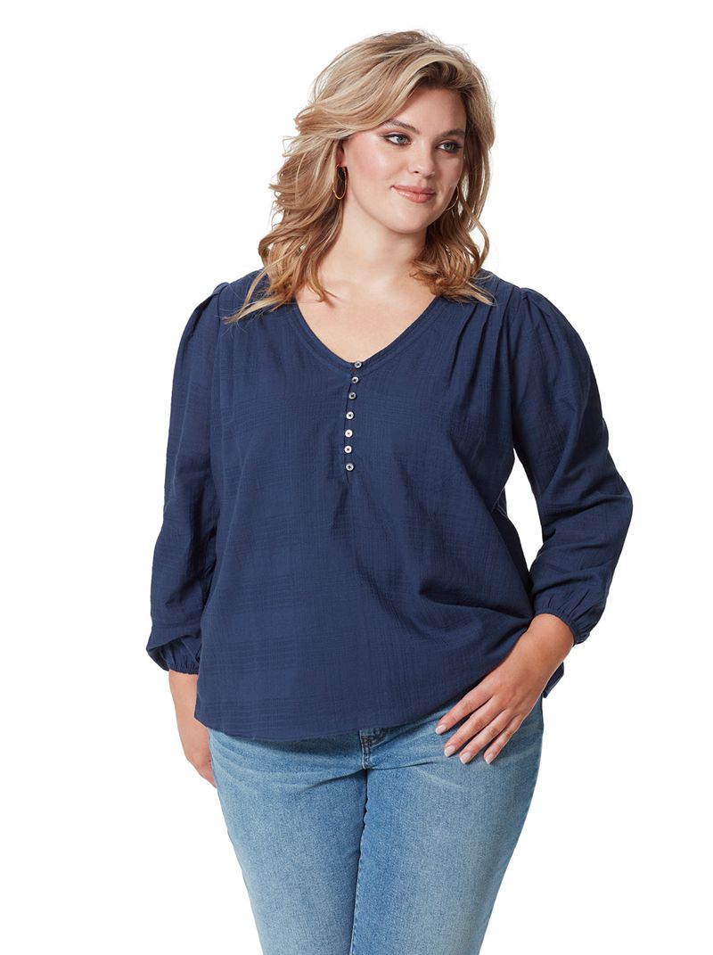 Tops Jessica Simpson Ariel Blouse Feminino Pretas | 43026YFIW