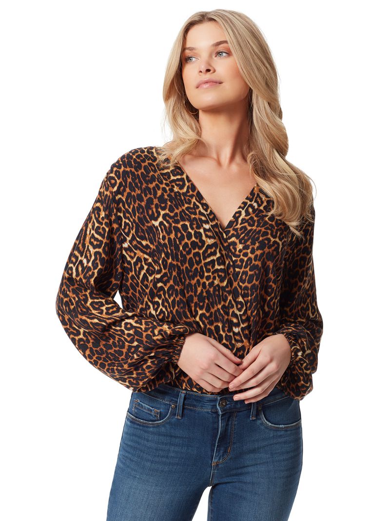 Tops Jessica Simpson Arya Feminino Leopardo | 25197VLRF