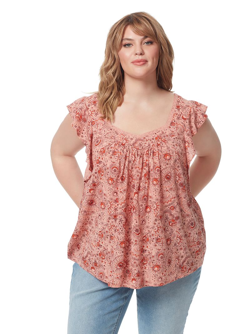 Tops Jessica Simpson Lauryn Feminino Coral | 27564ASBE