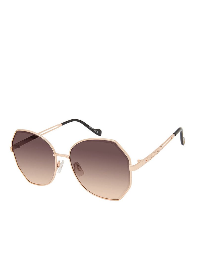 Óculos De Sol Jessica Simpson Chic Metal Geometric Feminino Douradas Pretas | 41683RWSN