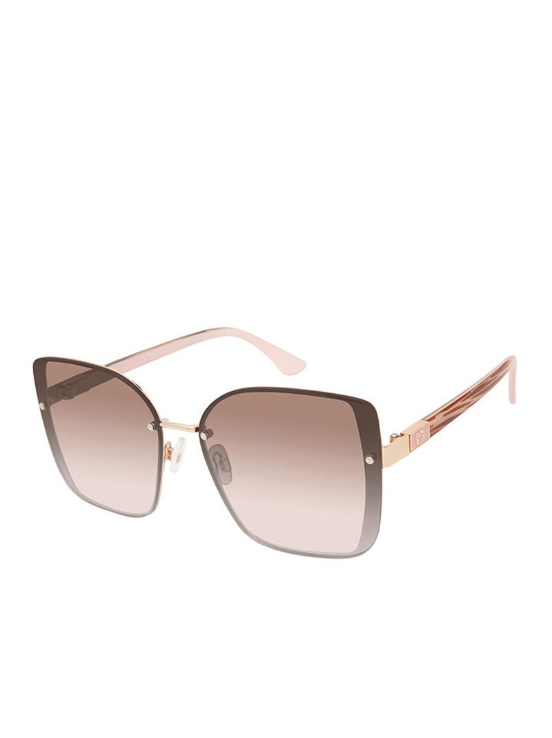 Óculos De Sol Jessica Simpson Oversized Metal Square with Enamel Feminino Rosa Douradas Rosa | 24053TVQK