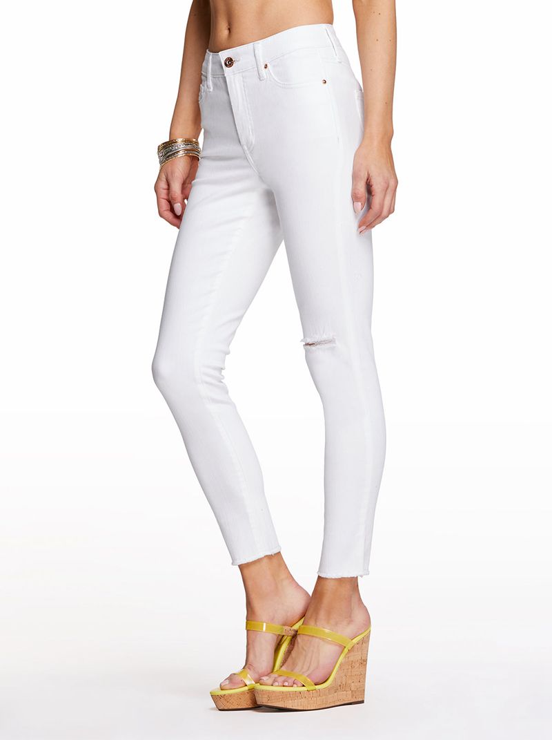 Calça Jeans Jessica Simpson Adored Ankle Sk Feminino Branco | 50968HAMU