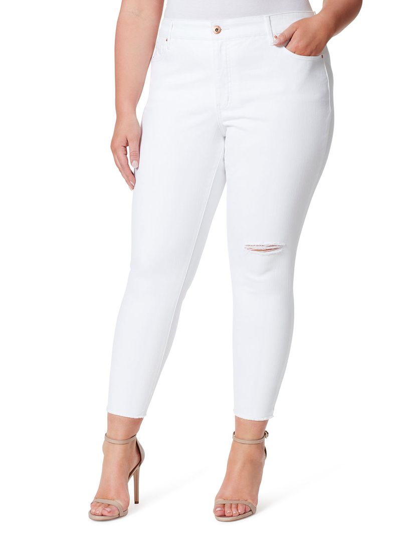 Calça Jeans Jessica Simpson Adored Ankle Sk Feminino Branco | 50968HAMU