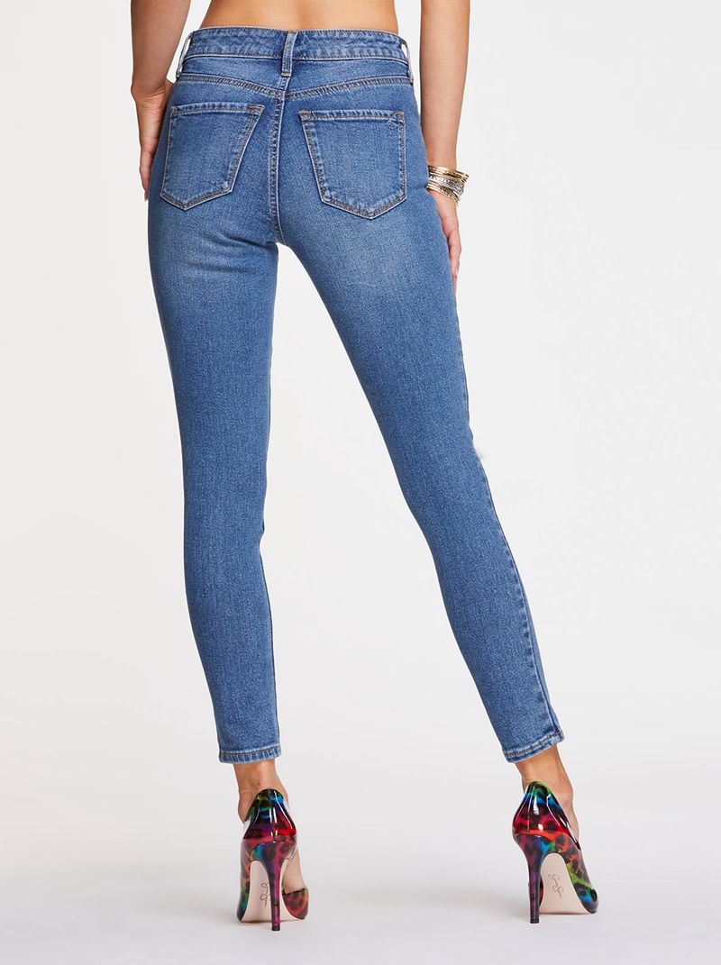 Calça Jeans Jessica Simpson Adored Ankle Sk Feminino Azuis | 52731PJUM