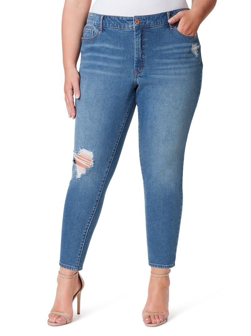 Calça Jeans Jessica Simpson Adored Ankle Sk Feminino Azuis | 52731PJUM