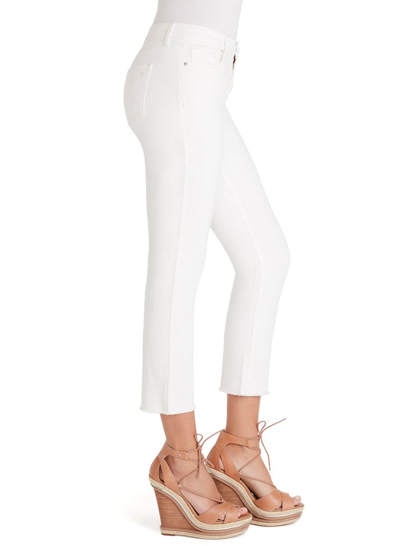 Calça Jeans Jessica Simpson Arrow Straight Ankle Feminino Branco | 95674OWYL