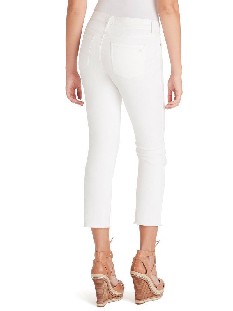 Calça Jeans Jessica Simpson Arrow Straight Ankle Feminino Branco | 95674OWYL