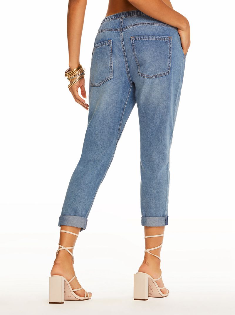 Calça Jeans Jessica Simpson Shayna Boyfriend Feminino Azuis | 31649RVGK