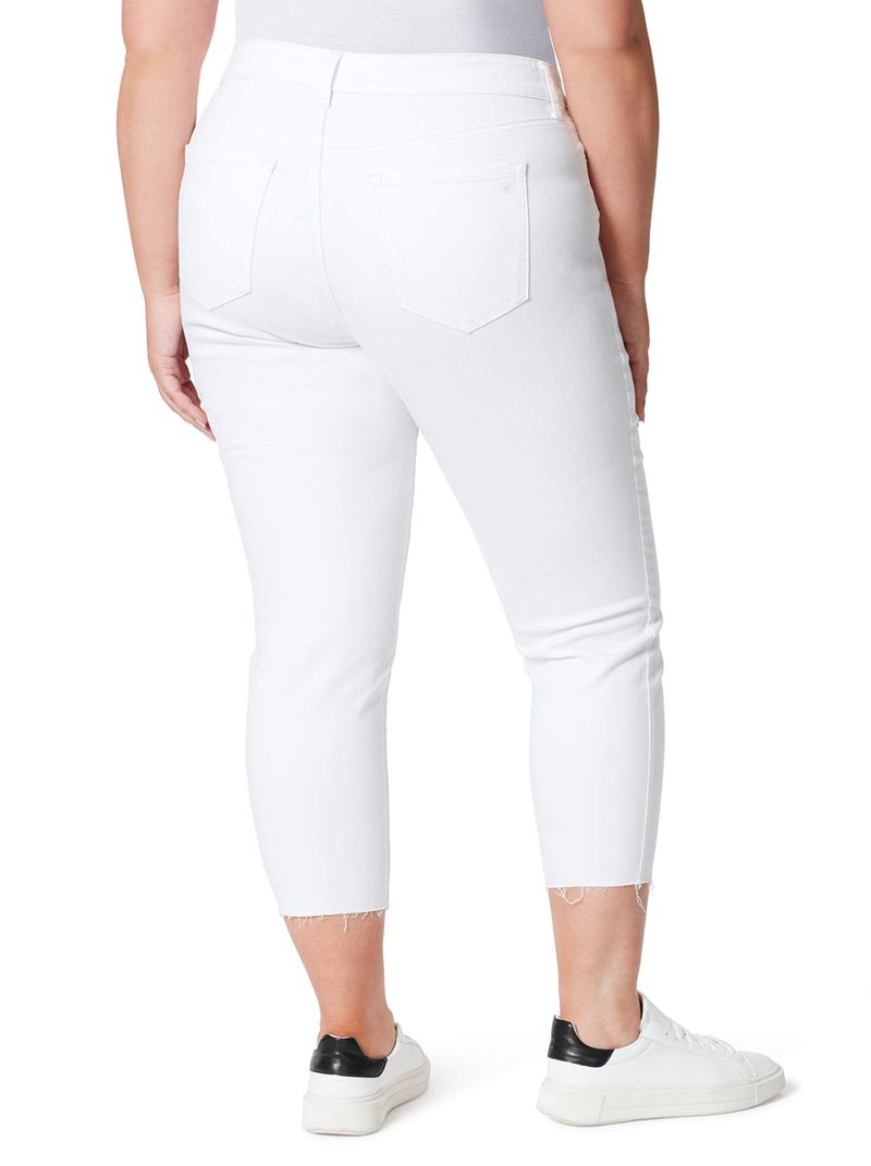 Calça Jeans Jessica Simpson Spotlight High Rise Straight Feminino Branco | 12839SWHU