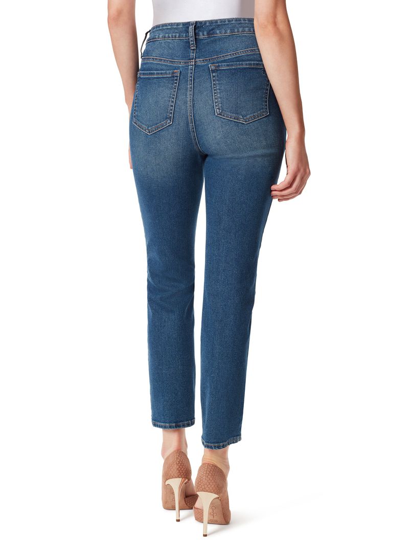 Calça Jeans Jessica Simpson Spotlight High Rise Straight Feminino Laranja | 43702JAWU