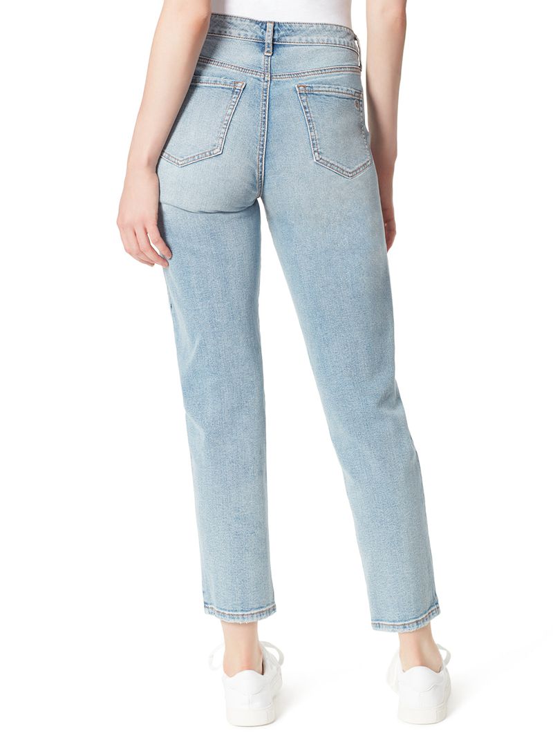 Calça Jeans Jessica Simpson Spotlight High Rise Straight Feminino Azuis | 91840GAJM