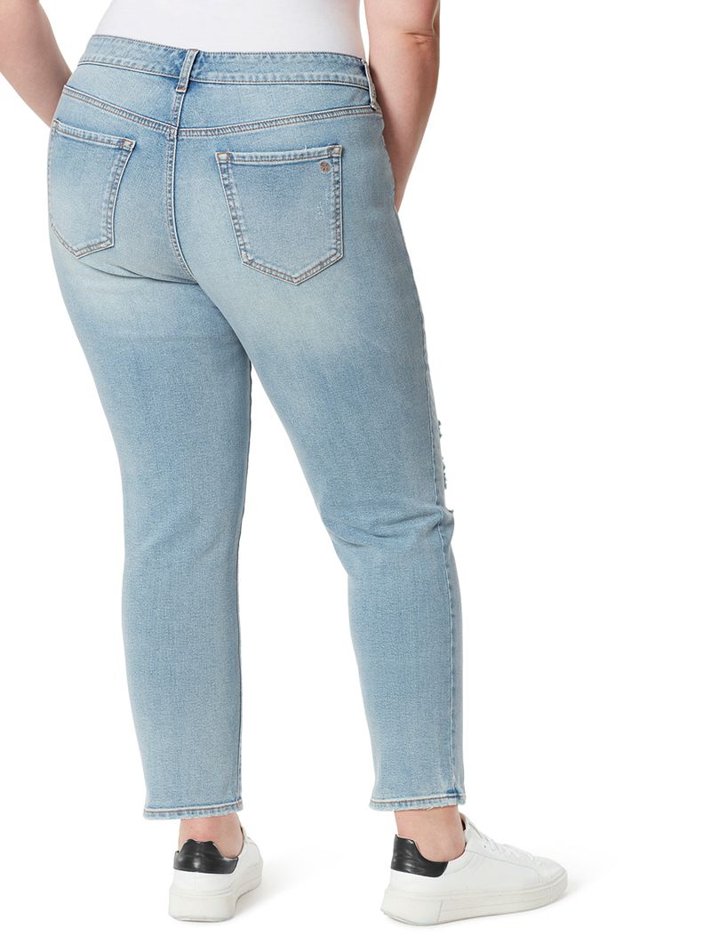 Calça Jeans Jessica Simpson Spotlight High Rise Straight Feminino Azuis | 91840GAJM