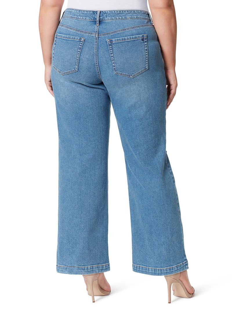 Calça Jeans Jessica Simpson Tease High Rise Largos Leg Feminino Azuis | 28635IHPJ