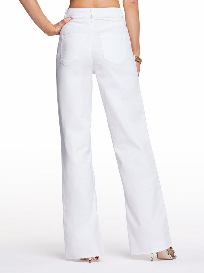 Calça Jeans Jessica Simpson Tease High Rise Largos Leg Feminino Branco | 57320MKOZ