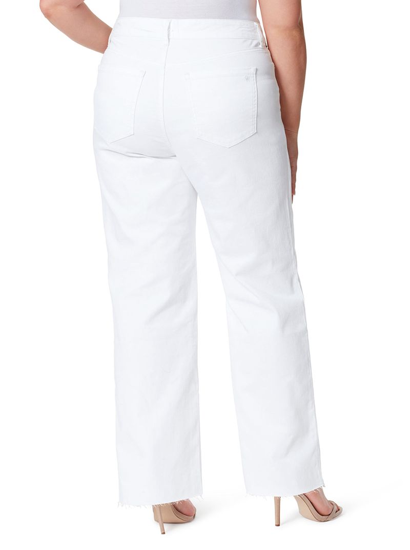 Calça Jeans Jessica Simpson Tease High Rise Largos Leg Feminino Branco | 57320MKOZ