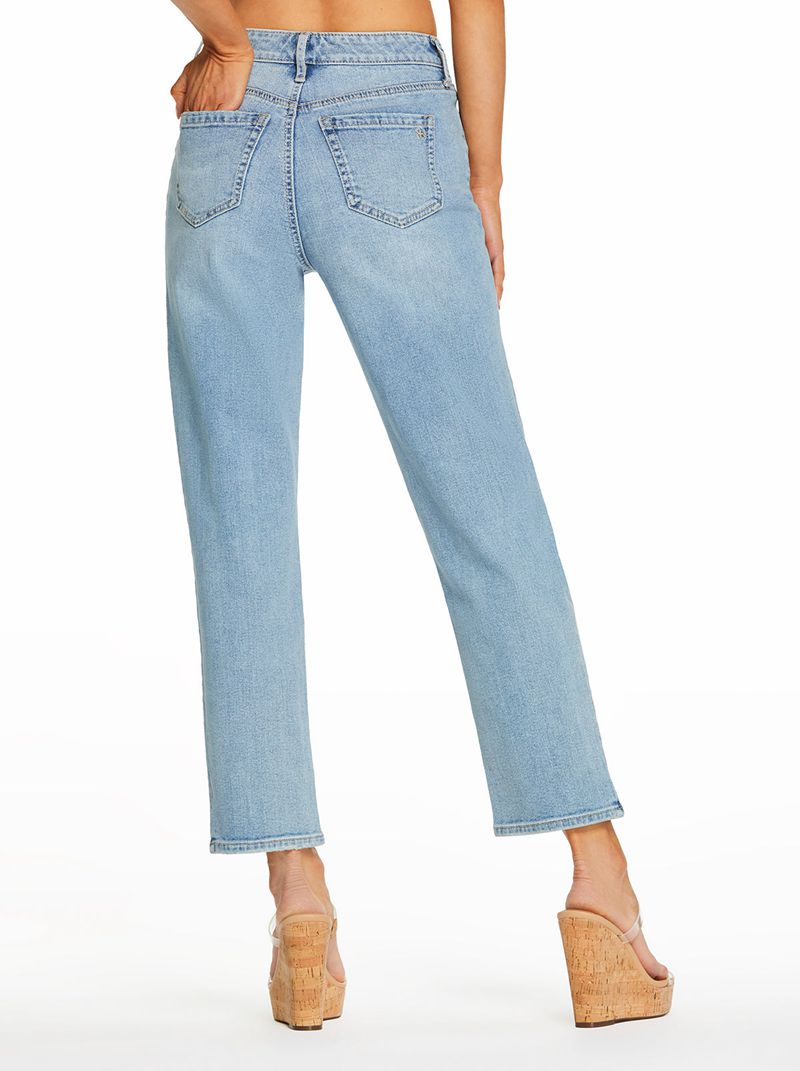 Calça Jeans Jessica Simpson Throwback Straight Feminino Azuis | 35421GUCR