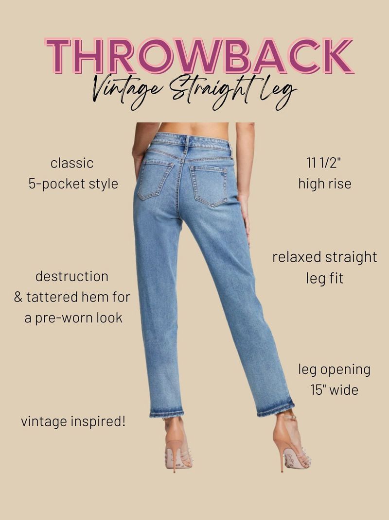 Calça Jeans Jessica Simpson Throwback Straight Feminino Azuis | 45196HGRM