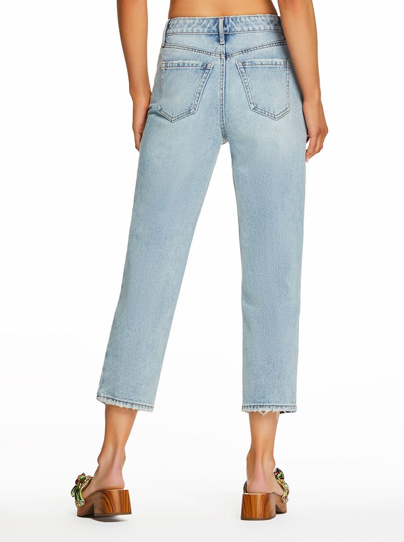 Calça Jeans Jessica Simpson Throwback Straight Feminino Azuis | 53792GFLX