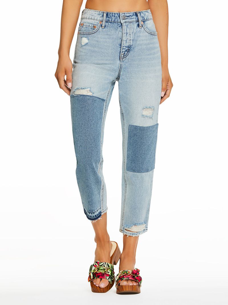 Calça Jeans Jessica Simpson Throwback Straight Feminino Azuis | 53792GFLX