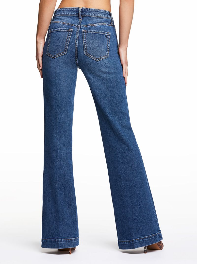 Calça Jeans Jessica Simpson True Love Largos Leg Feminino Azuis | 28470DMEI