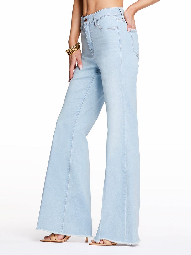 Calça Jeans Jessica Simpson True Love Largos Leg Feminino Azuis | 30517FXTD