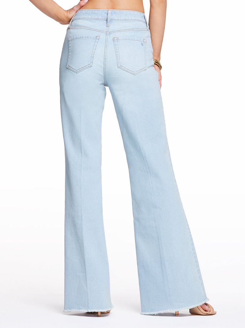 Calça Jeans Jessica Simpson True Love Largos Leg Feminino Azuis | 30517FXTD