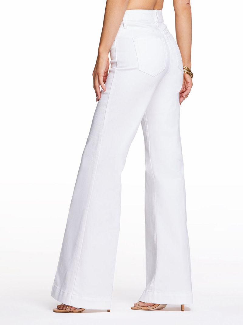 Calça Jeans Jessica Simpson True Love Largos Leg Feminino Branco | 46193TPNM