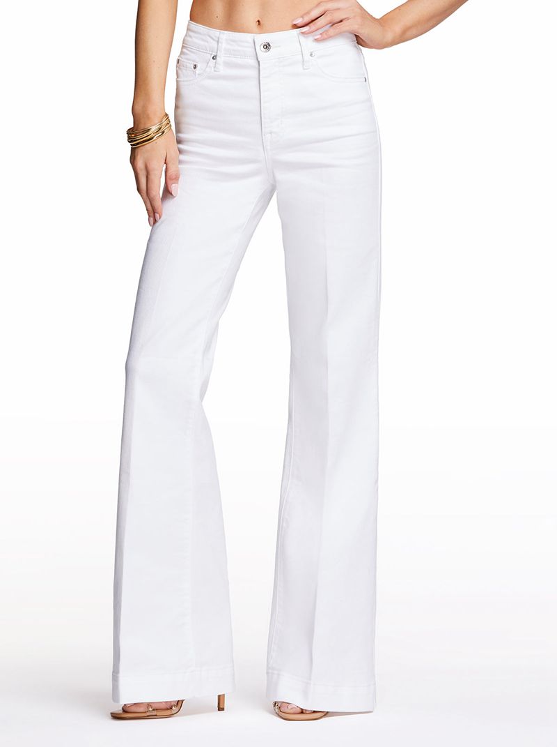 Calça Jeans Jessica Simpson True Love Largos Leg Feminino Branco | 46193TPNM