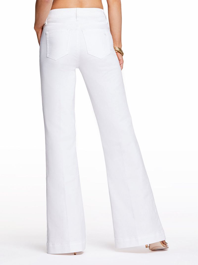 Calça Jeans Jessica Simpson True Love Largos Leg Feminino Branco | 46193TPNM