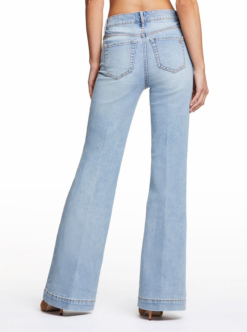 Calça Jeans Jessica Simpson True Love Largos Leg Feminino Azuis | 80957AGEM