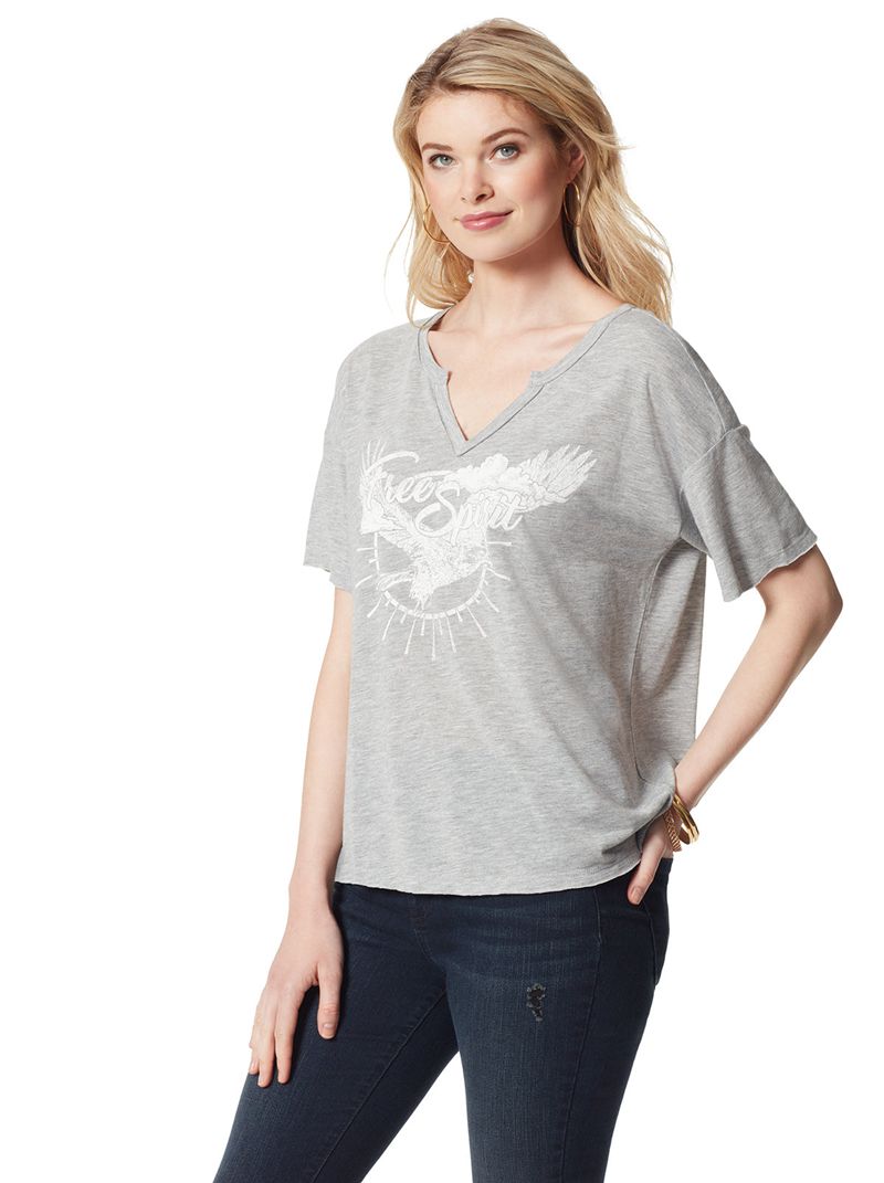 Camiseta Jessica Simpson Aitana Feminino Luz Cinzentas | 15403PYXK