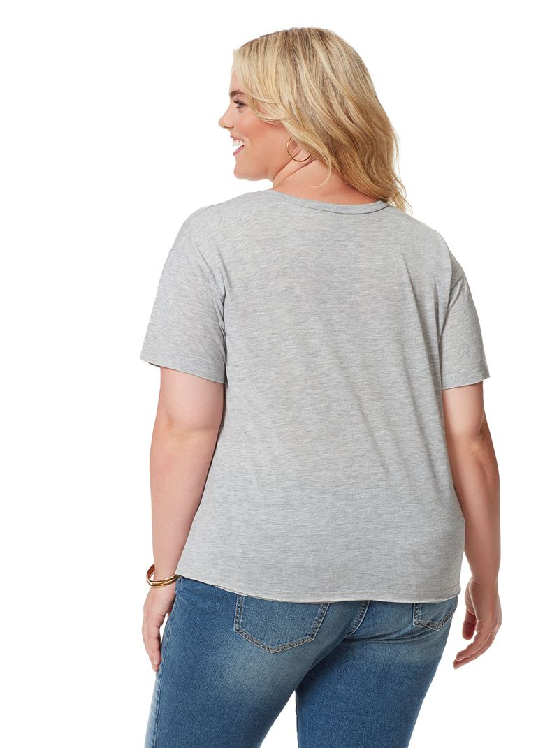 Camiseta Jessica Simpson Aitana Feminino Luz Cinzentas | 15403PYXK