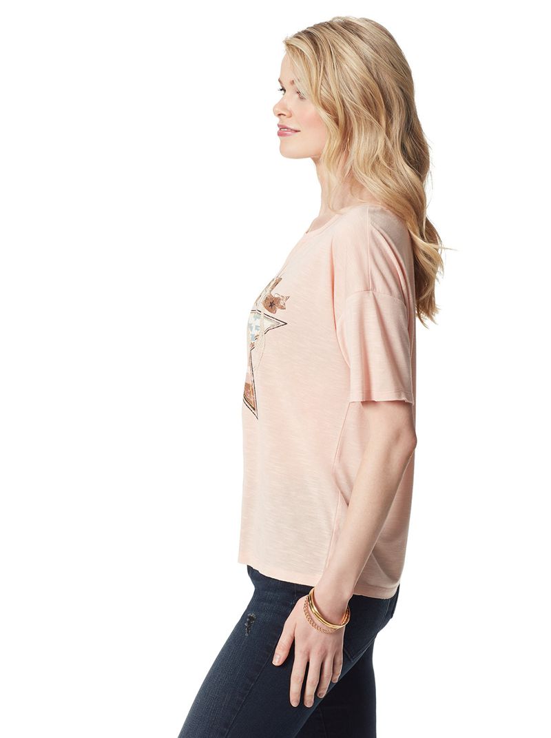 Camiseta Jessica Simpson Aitana Feminino Rosa | 85213AIOK