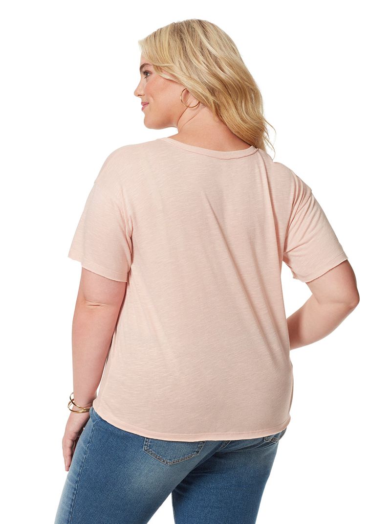 Camiseta Jessica Simpson Aitana Feminino Rosa | 85213AIOK