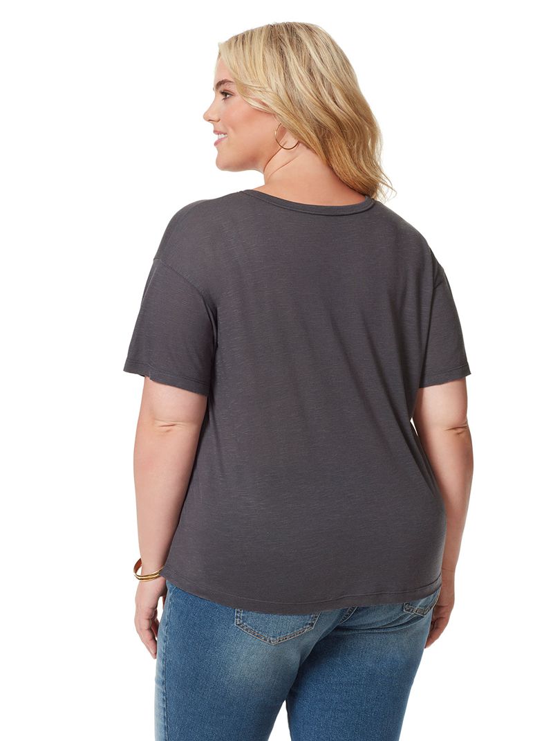 Camiseta Jessica Simpson Aitana Feminino Cinzentas | 87195SOAW