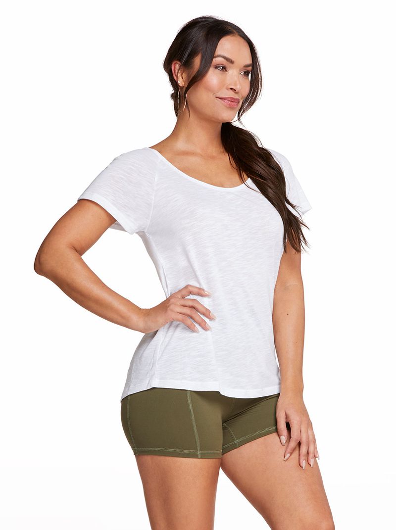 Camiseta Jessica Simpson Flow Feminino Branco | 35609MLYG