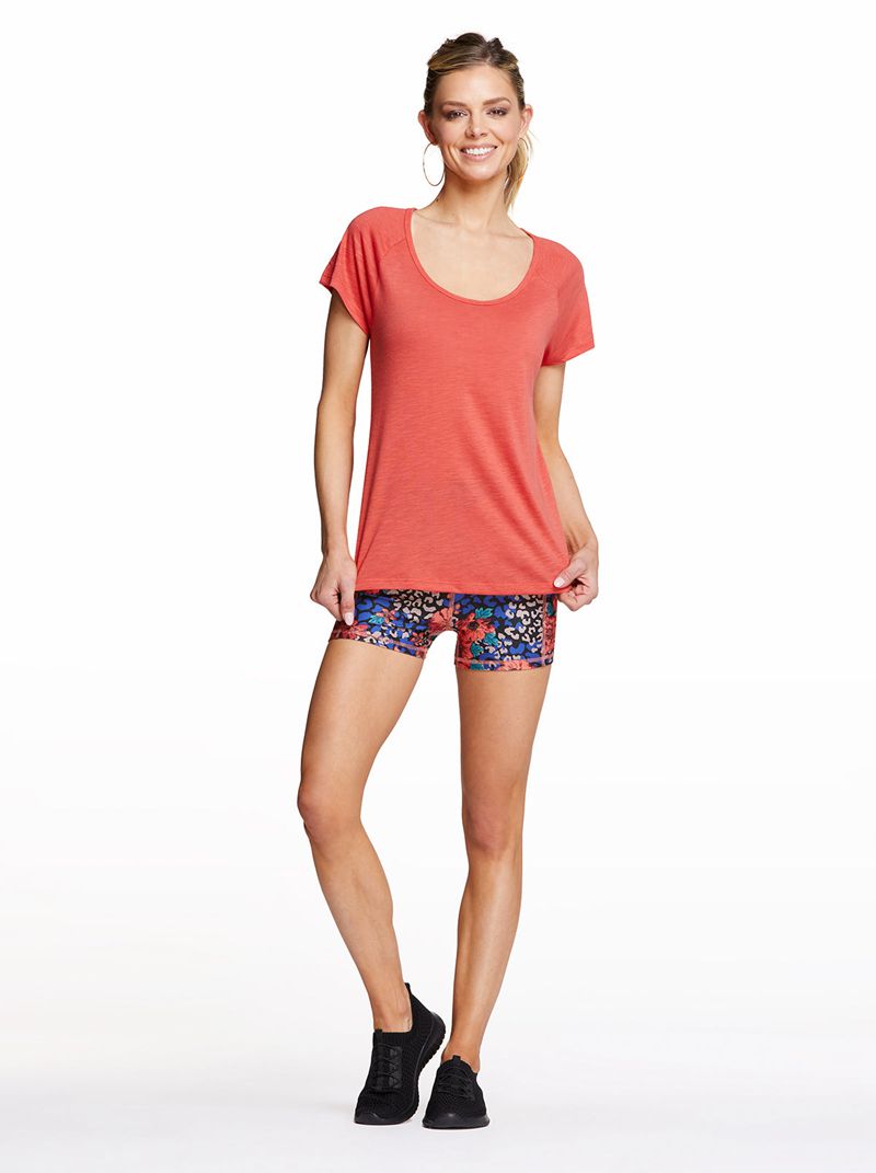 Camiseta Jessica Simpson Flow Feminino Laranja | 14768ALIC