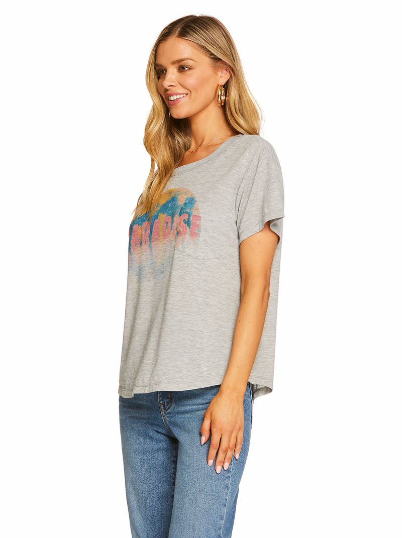 Camiseta Jessica Simpson Harlow Graphic Feminino Luz Cinzentas | 46572NAHM