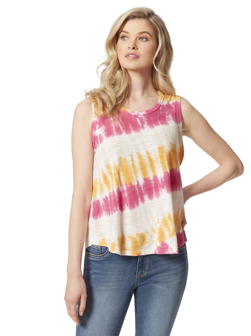 Camiseta Jessica Simpson Knox Feminino Branco Amarelas Roxo | 82107DEYQ