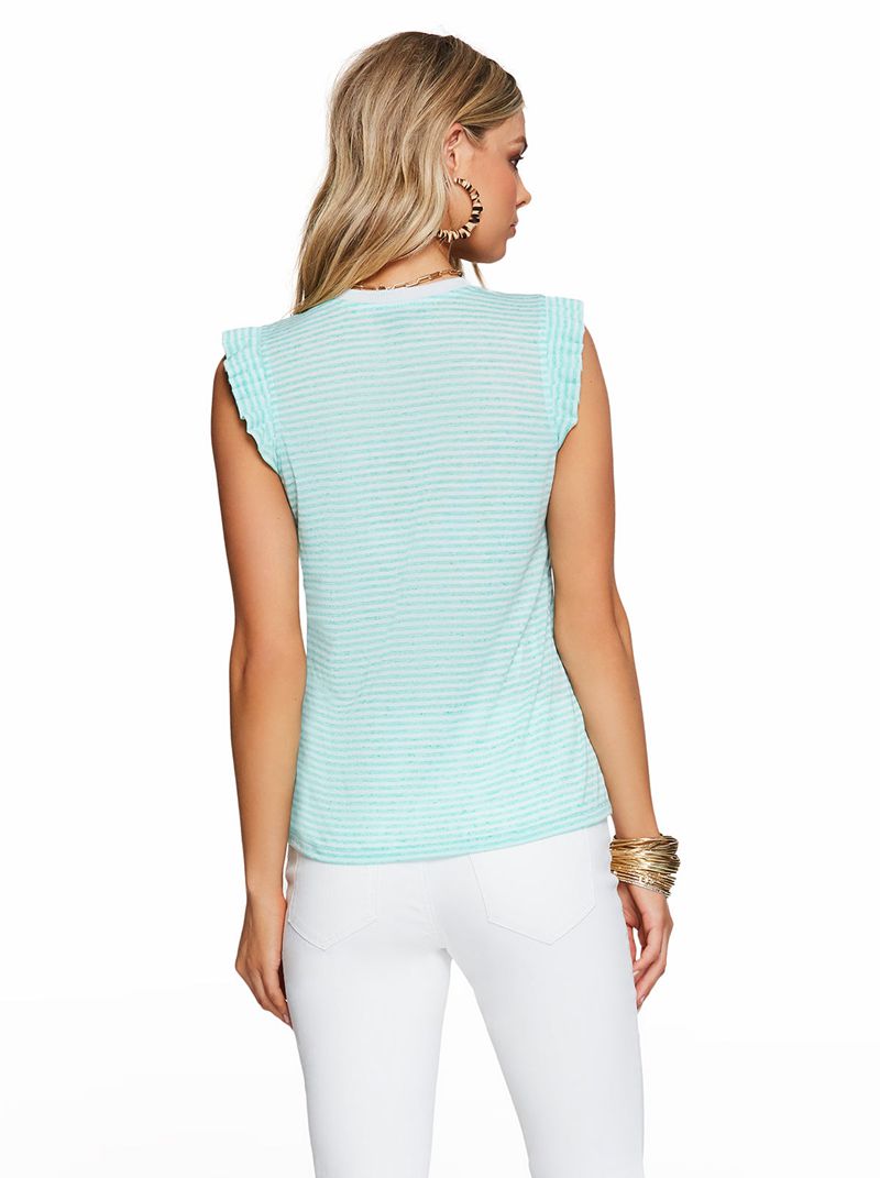 Camiseta Jessica Simpson Sage Feminino Azuis Verdes | 82910UKHA