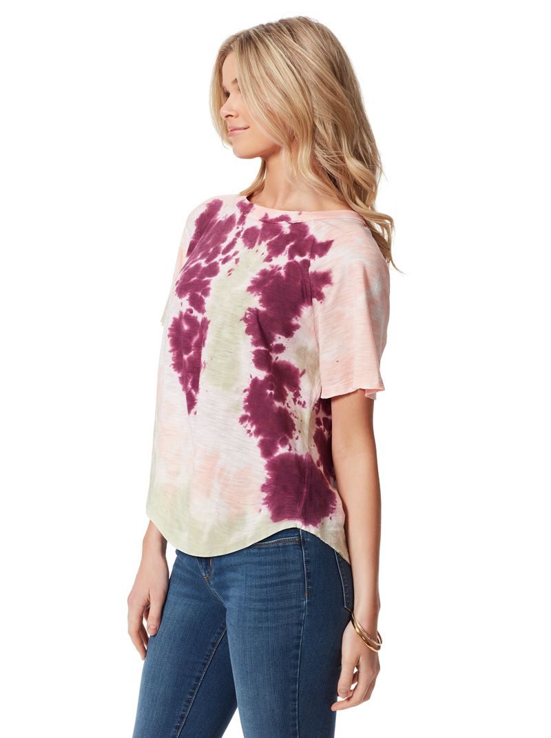 Camiseta Jessica Simpson Stevie Graphic Feminino Branco Roxo | 73049MPBK