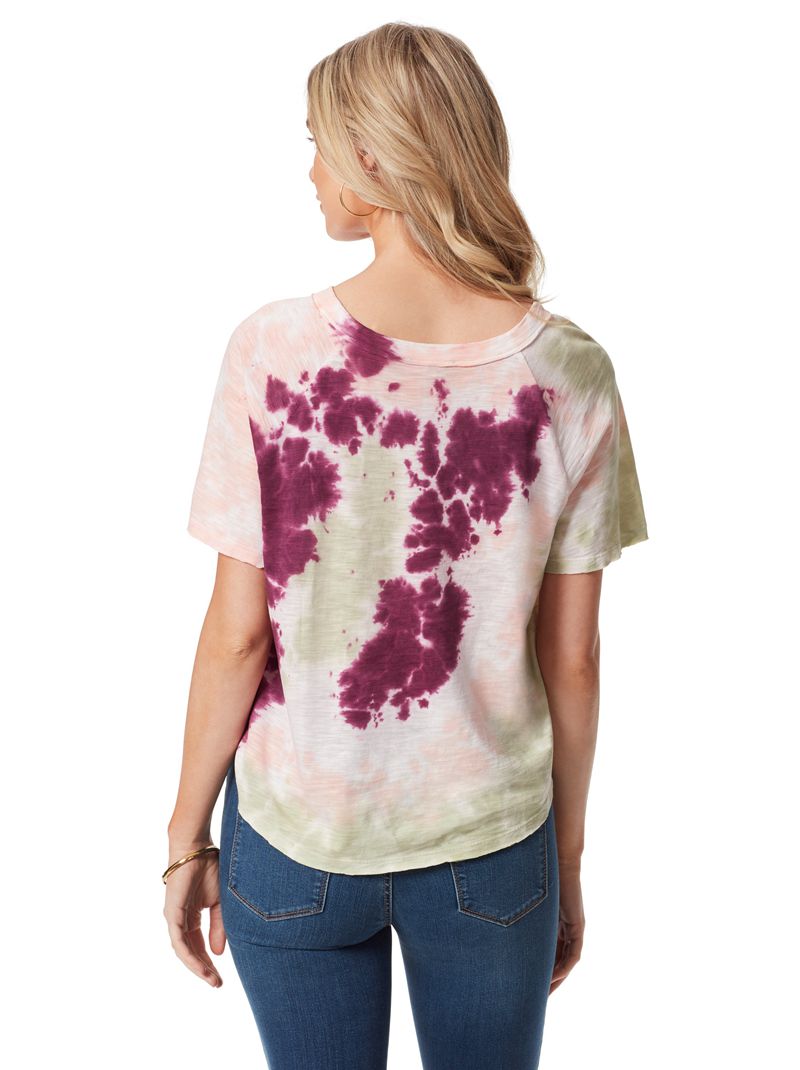 Camiseta Jessica Simpson Stevie Graphic Feminino Branco Roxo | 73049MPBK