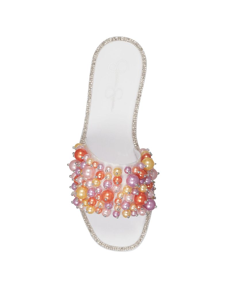 Chinelos Jessica Simpson Kassime Feminino Branco Multicoloridas | 54791AZGO