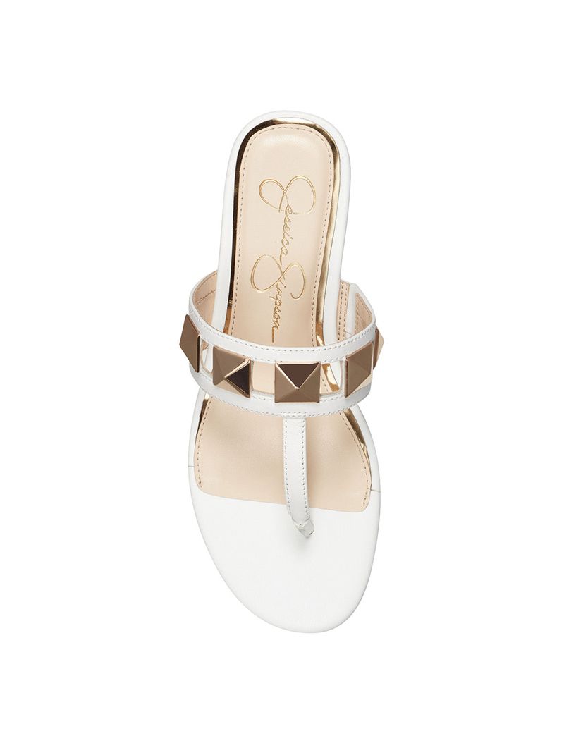 Chinelos Jessica Simpson Movena Thong Feminino Branco | 45609UYBJ